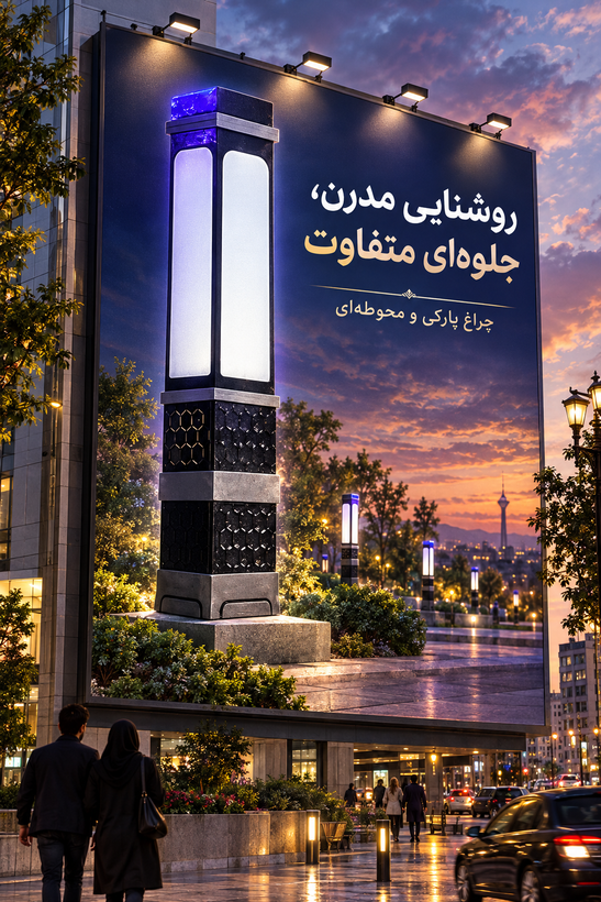 چراغ پارکی مدل آیلا (بدون ریموت)